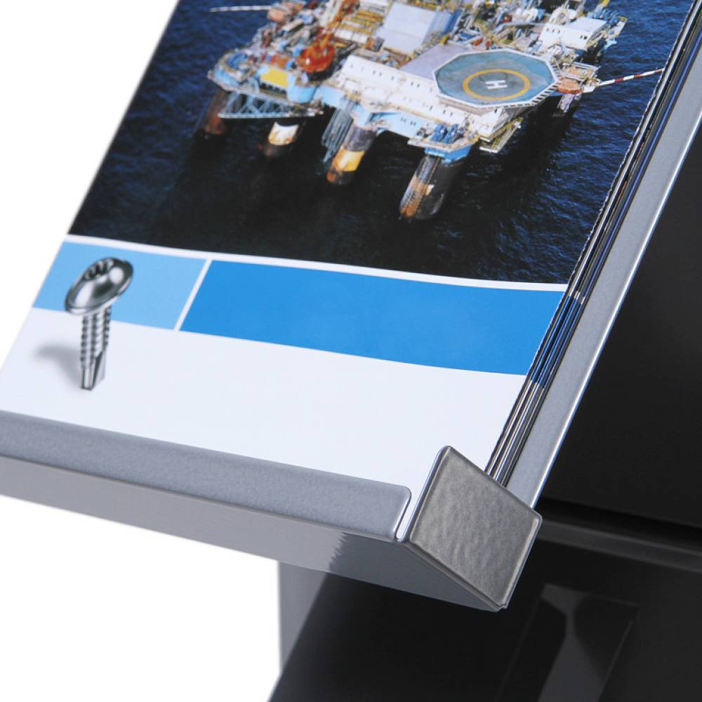 Expositor Folletos Vertical (Negro)