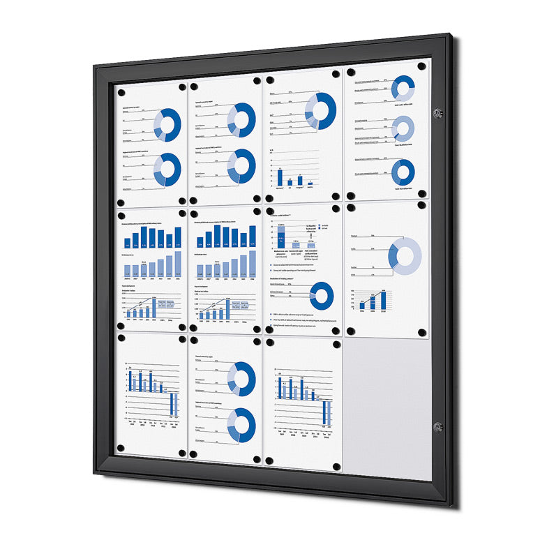 Vitrina Anuncios Premium 12xA4 (Negro)