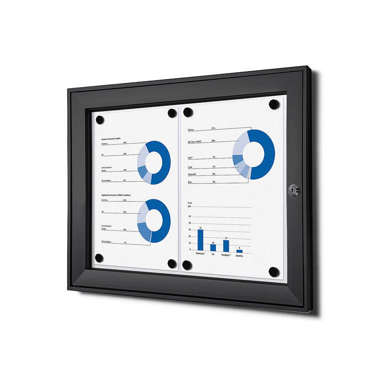 Vitrina Anuncios Premium 2xA4 (Negro)