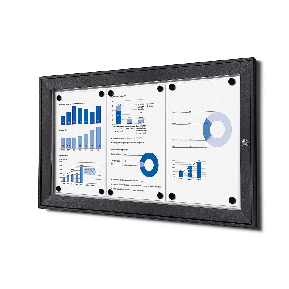 Vitrina Anuncios Premium 3xA4 (Antracita)