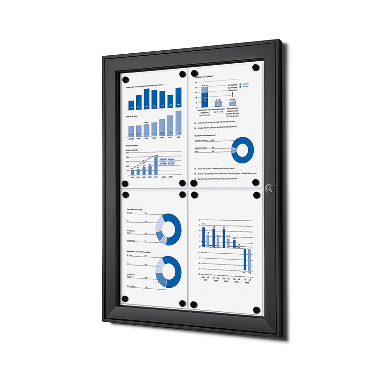 Vitrina Anuncios Premium 4xA4 (Negro)